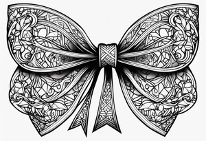 Lacy bow tattoo idea