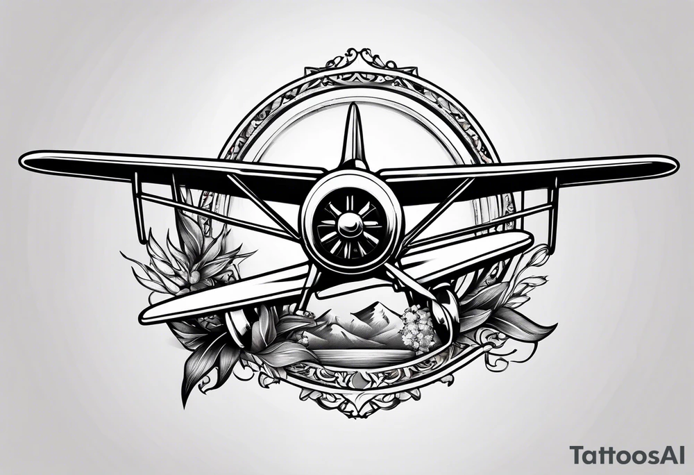 Spanner and plane tattoo idea