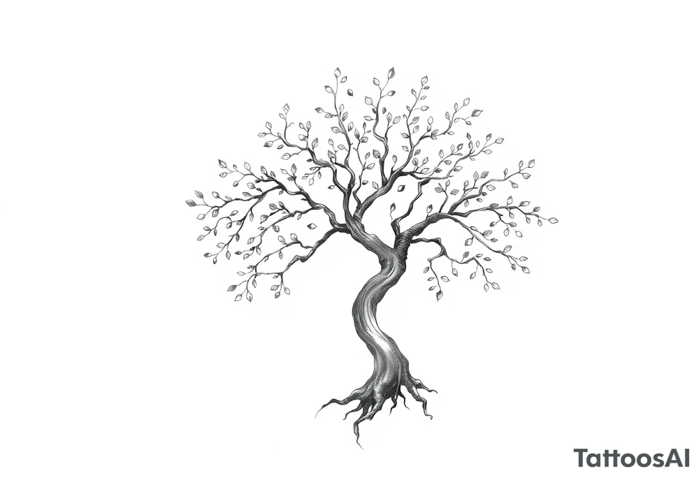 Racine arbre de vie bébé tattoo idea