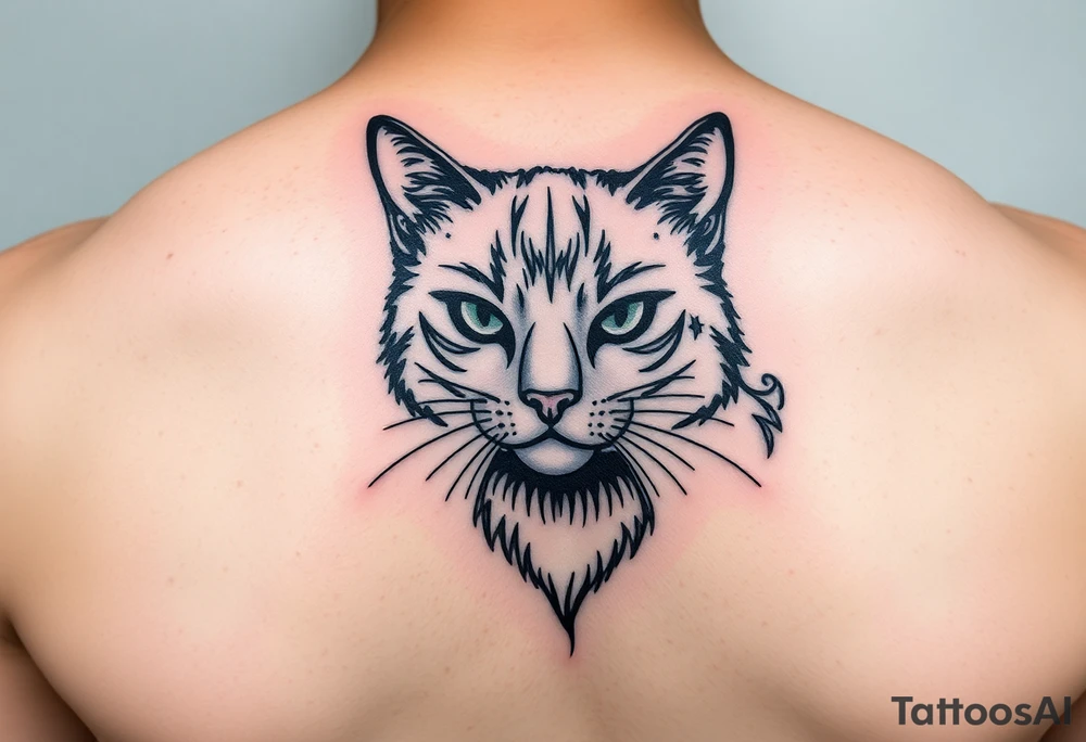 black cat tattoo idea