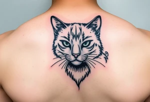 black cat tattoo idea