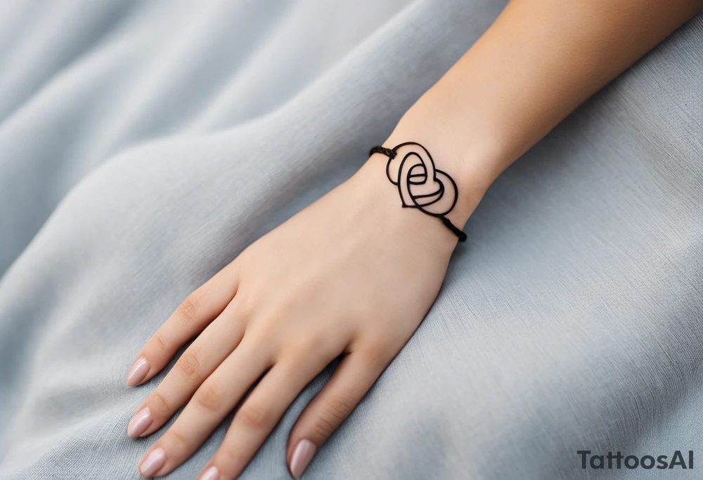 "A minimalist tattoo design symbolizing deep friendship, centered around the name 'Düha.' The design features two intertwined hands, representing trust and support, with a delicate infinity symbol subtly woven into the lines of the hands, indicating eternal friendship. Surrounding the hands, soft abstract elements like flowing lines or watercolor splashes gently frame the name 'Düha' written in elegant script, giving the design a personal and timeless touch. The overall style should evoke warmth, connection, and loyalty." tattoo idea