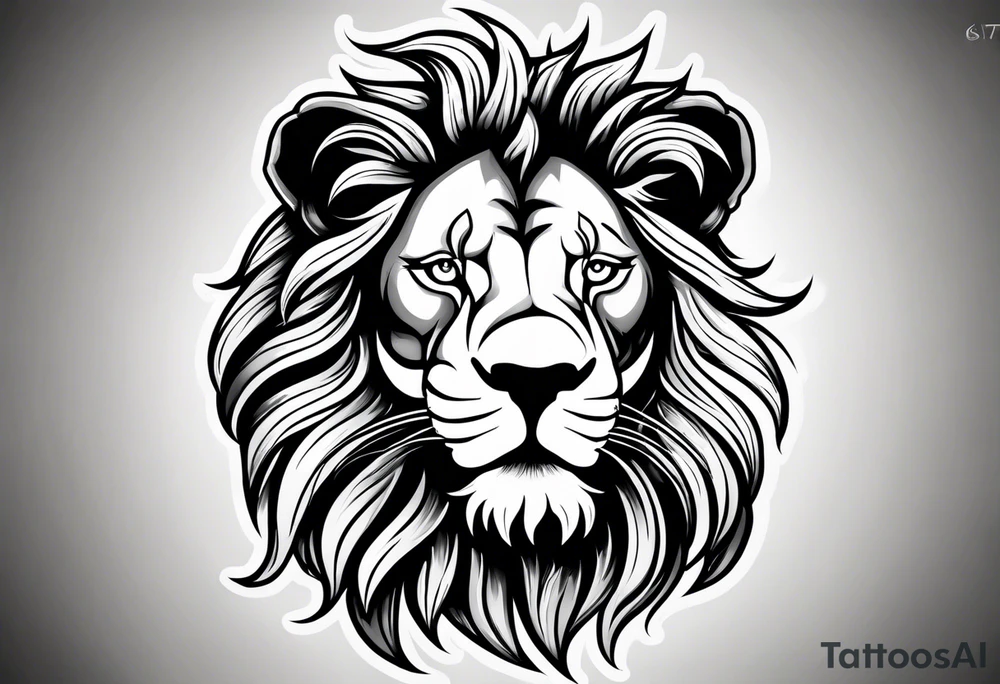lion smoking cigarette tattoo idea
