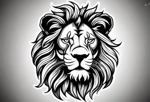 lion smoking cigarette tattoo idea