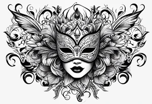 masquerade ball tattoo idea