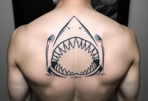 shark jaw tattoo idea