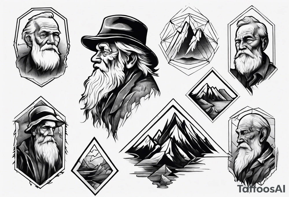 Old man on the mountain New Hampshire tattoo idea