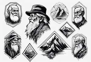 Old man on the mountain New Hampshire tattoo idea