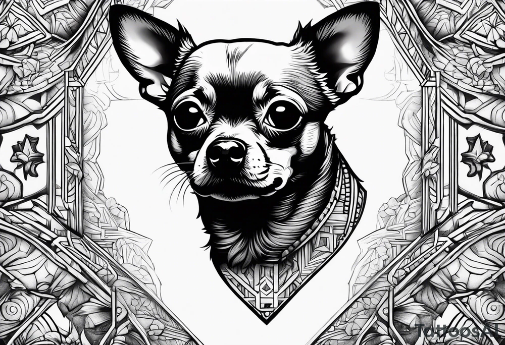 Lab head 
Pit head
Chihuahua head tattoo idea