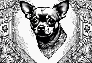 Lab head 
Pit head
Chihuahua head tattoo idea