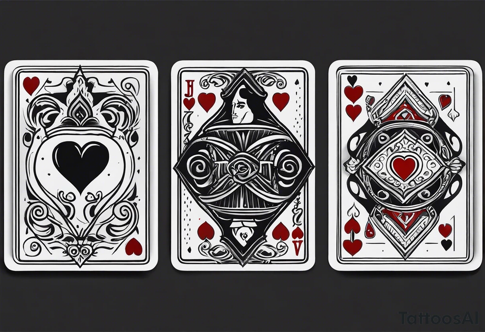 Jack of hearts card tattoo idea