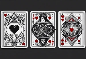 Jack of hearts card tattoo idea