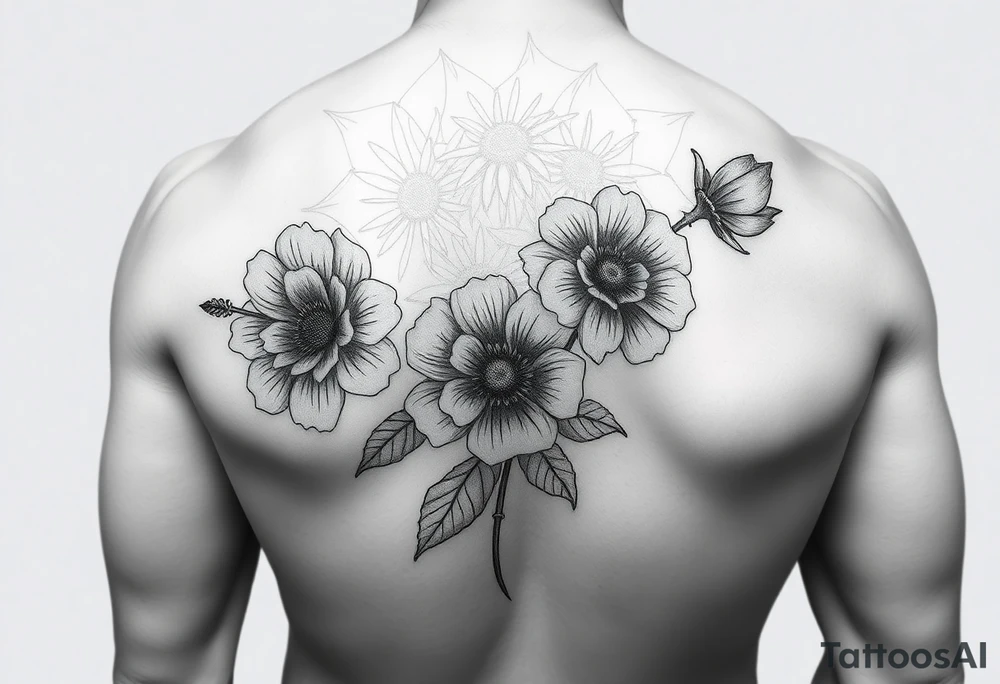 forearm flowers tattoo idea