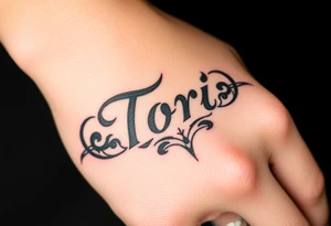 Name Tori with tribal tattoo idea