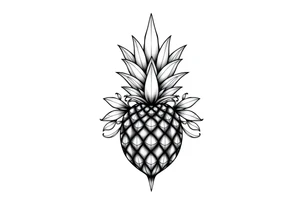 Majestic crown, pineapple ,vagina, anus tattoo idea