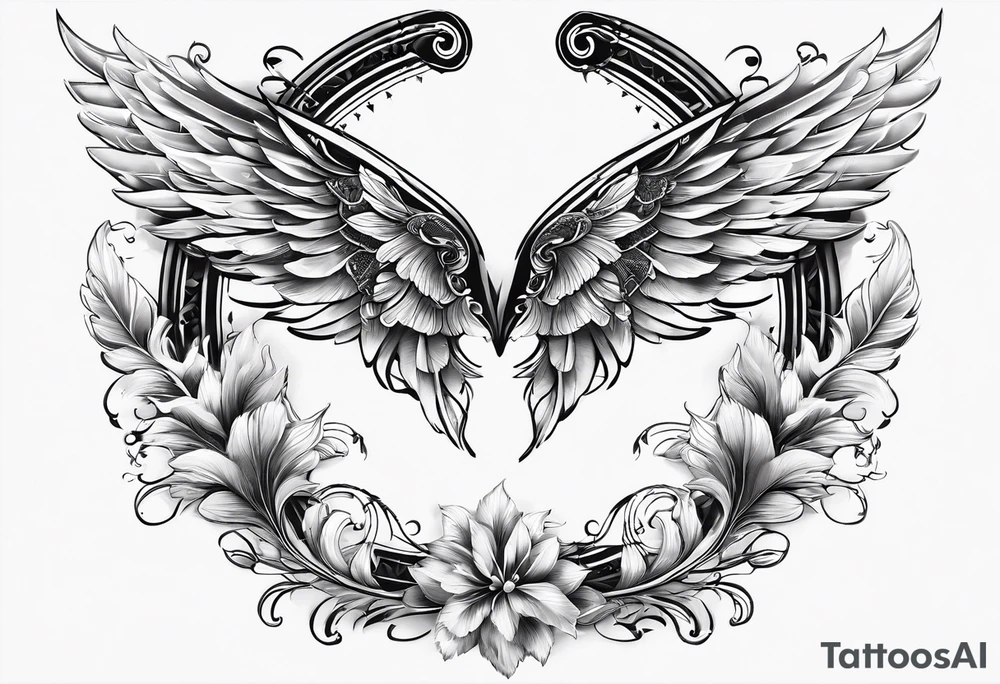 DNA helix made from angel wing.
add leaf tattoo idea