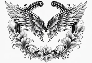 DNA helix made from angel wing.
add leaf tattoo idea