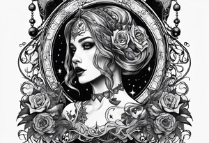 death and beauty, Eldridge horror, astrology tattoo idea