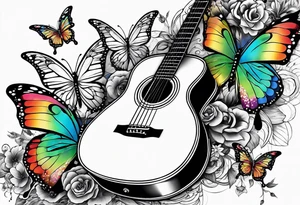 Guitar, butterfly, rainbow, toy story tattoo idea