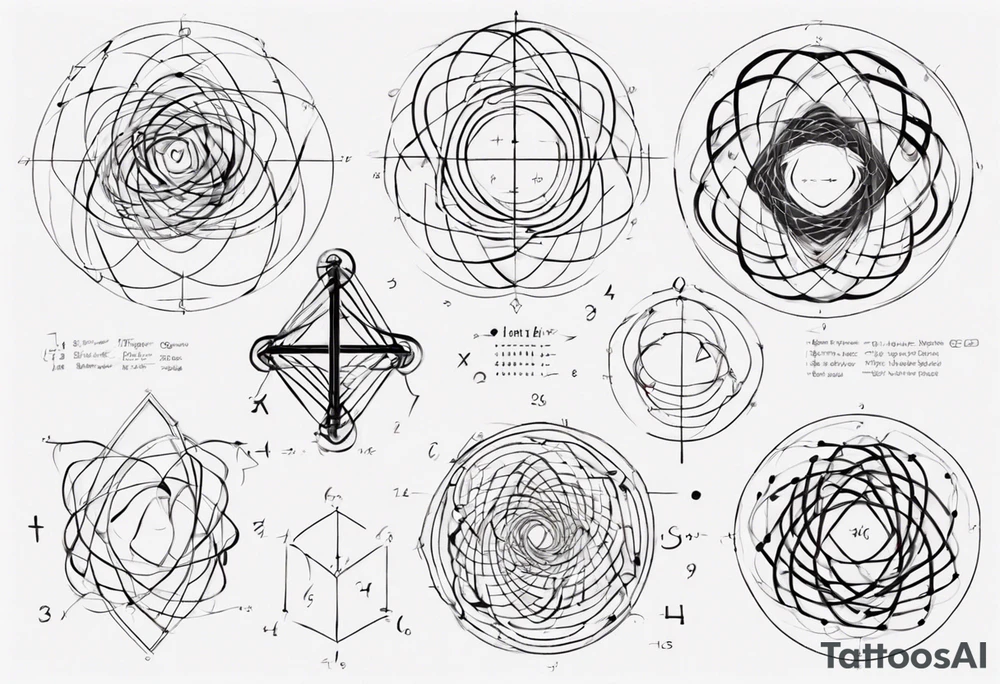 The mathematical friendship graph from graph theory that is cute, shape it like a 6,1 prime knot tattoo idea