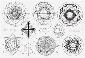 The mathematical friendship graph from graph theory that is cute, shape it like a 6,1 prime knot tattoo idea