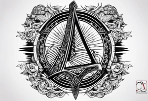 Valhalla valknut sword axe tattoo idea