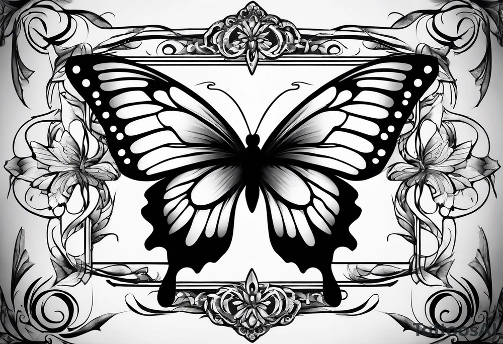 butterfly wings tattoo idea