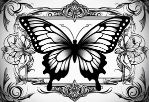 butterfly wings tattoo idea