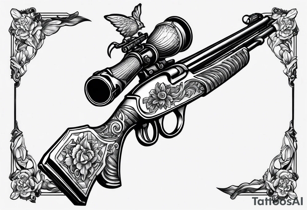 capricorn with a shotgun tattoo idea