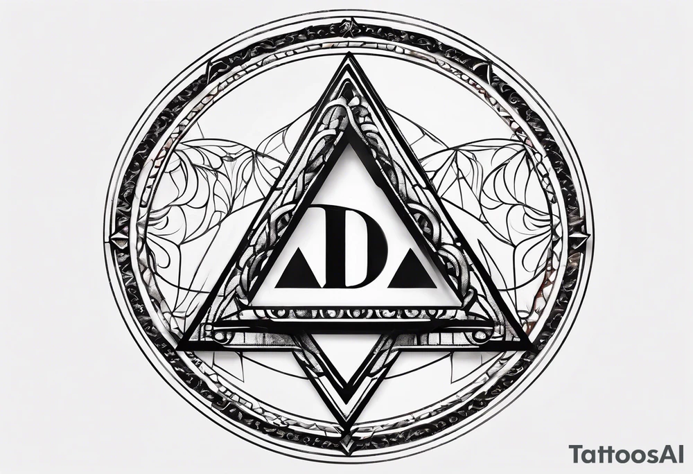 letter delta inside a chain circle, subtle, womanly, simplistic tattoo idea letter delta inside a chain circle, subtle, womanly, simplistic tattoo idea