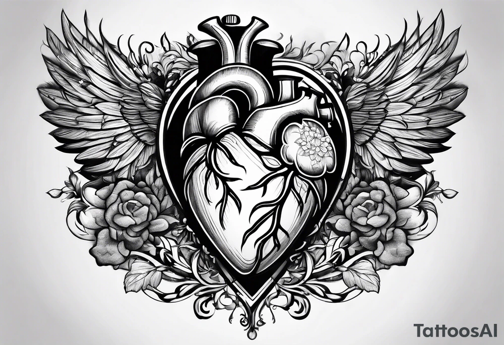 Heart versus mind tattoo idea