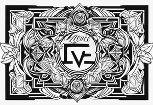Use the word resilience and represent 2 boys and 1 mom tattoo idea