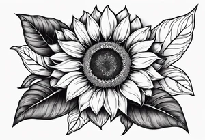 sunflower but the petals are made out of gems tattoo idea