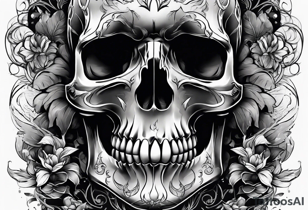 extreme joint pain breaking through skin on arm skull sorrow sad tattoo idea