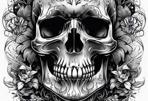 extreme joint pain breaking through skin on arm skull sorrow sad tattoo idea
