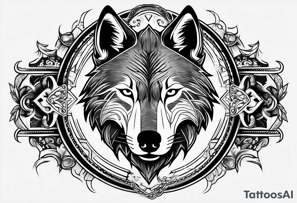 Relic wolf logo tattoo idea