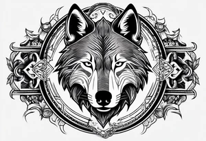 Relic wolf logo tattoo idea