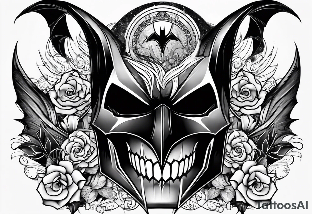 Batman skull tattoo idea