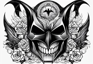 Batman skull tattoo idea