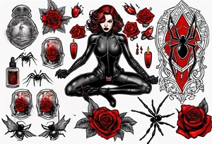 Black widow in the red room tattoo idea