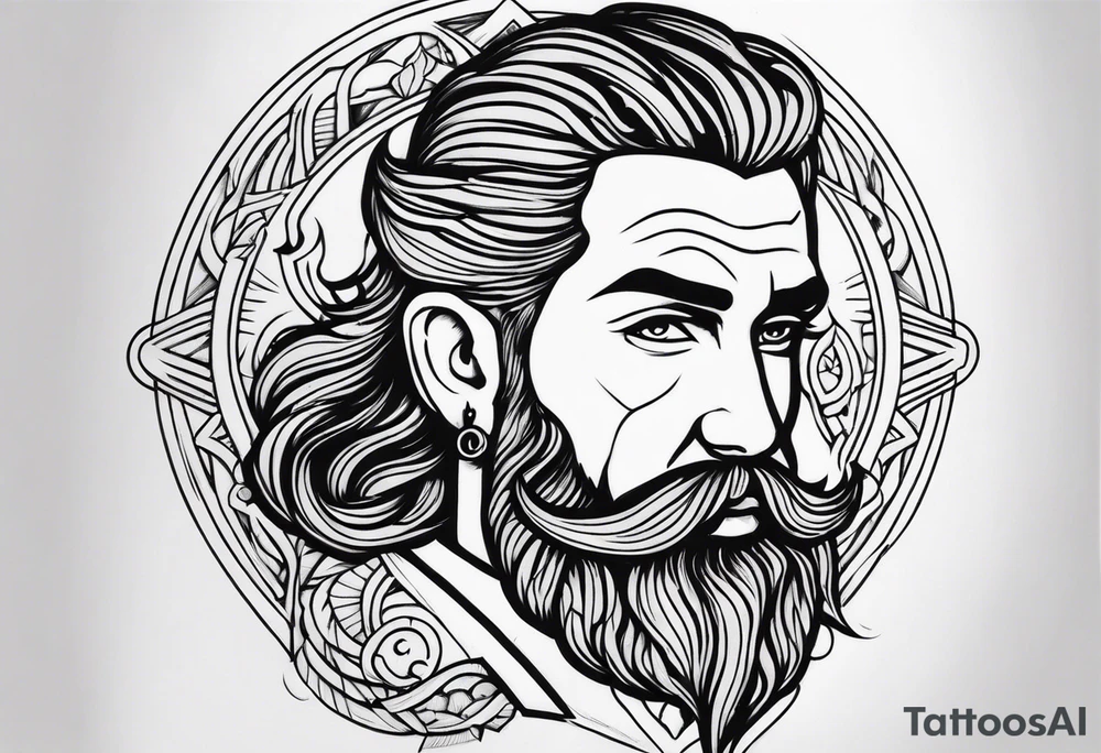 Barba bianca tattoo idea