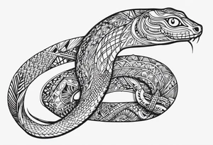 Snake lizard tattoo idea