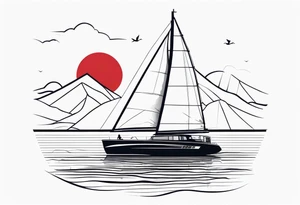 catamaran sailing Japan with  
 women 
women tattoo idea