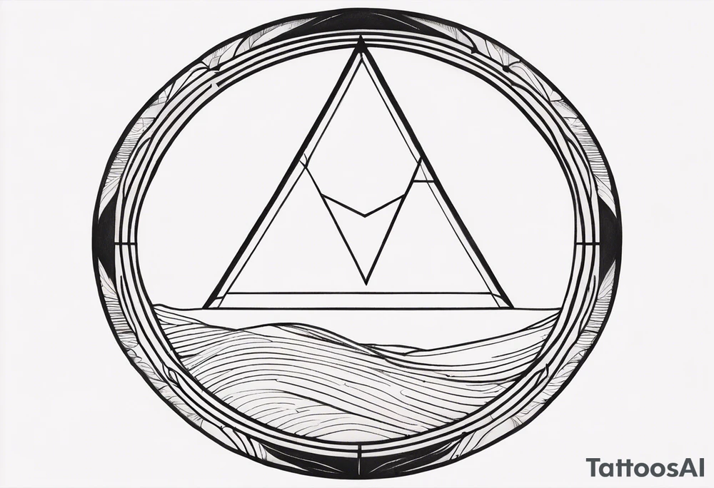 letter delta inside a circle, subtle, girly, simplistic tattoo idea