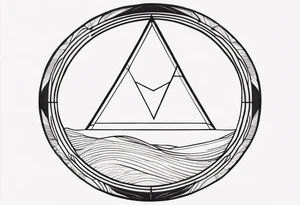 letter delta inside a circle, subtle, girly, simplistic tattoo idea