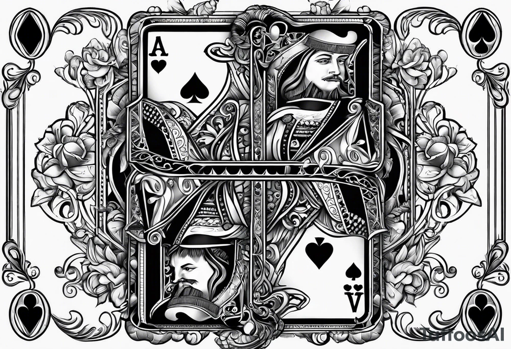 Jack of hearts playing card tattoo idea