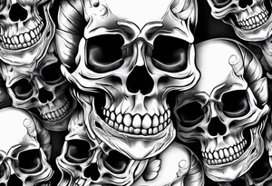 realistic skulls tattoo idea