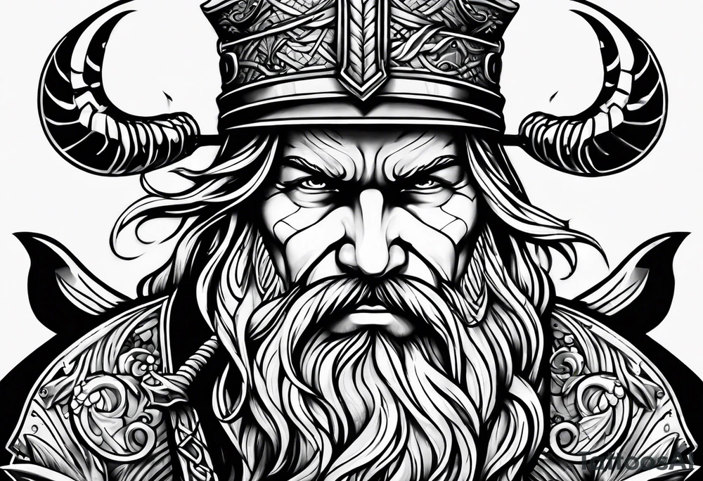 bad ass viking fisherman tattoo idea