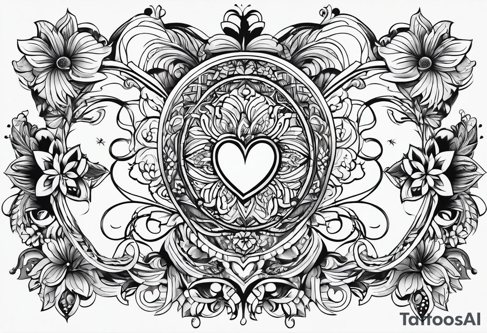 love pattern tattoo idea
