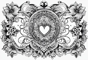 love pattern tattoo idea